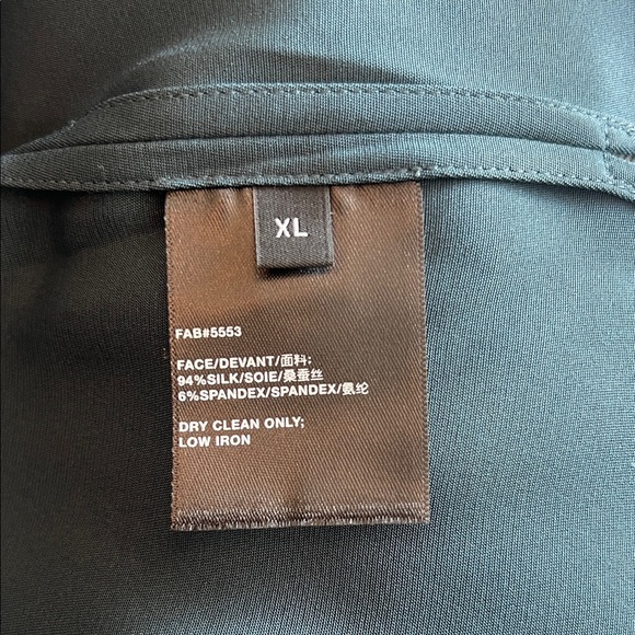 Lafayette 148 New York Teal Button Down Shirt - Picture 7 of 7